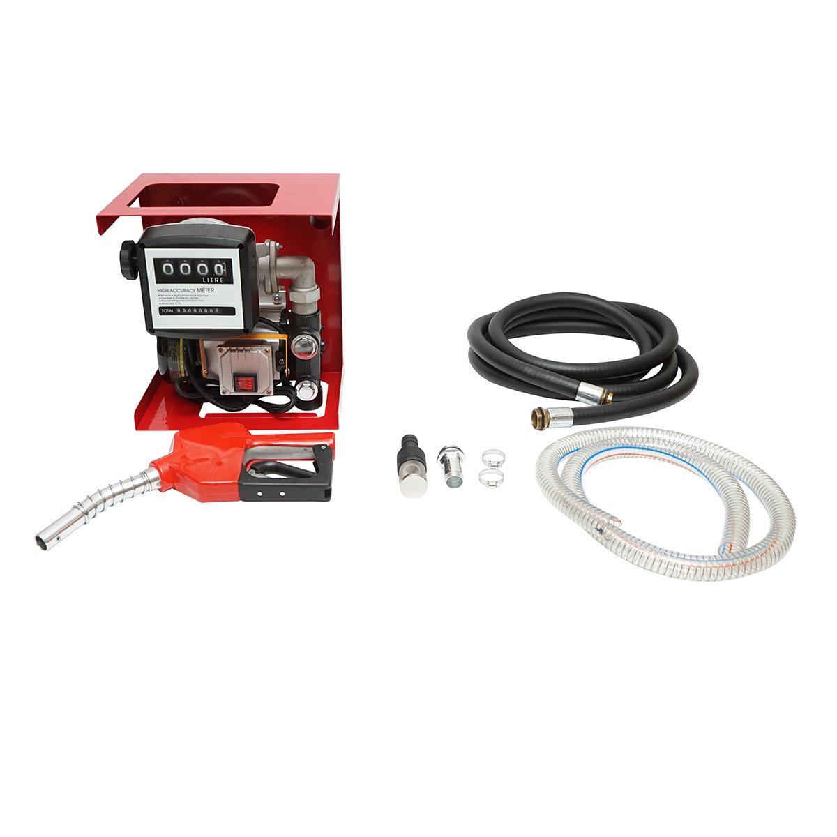 Pompa transfer motorina 220V 550W Breckner Debit 60L/min. (Kit cu contor, furtun aspiratie 1,5M, furtun transfer 4M, Pistol)